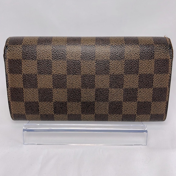 Auth Louis Vuitton Damier Ebene Sarah Long Wallet - Picture 2 of 16